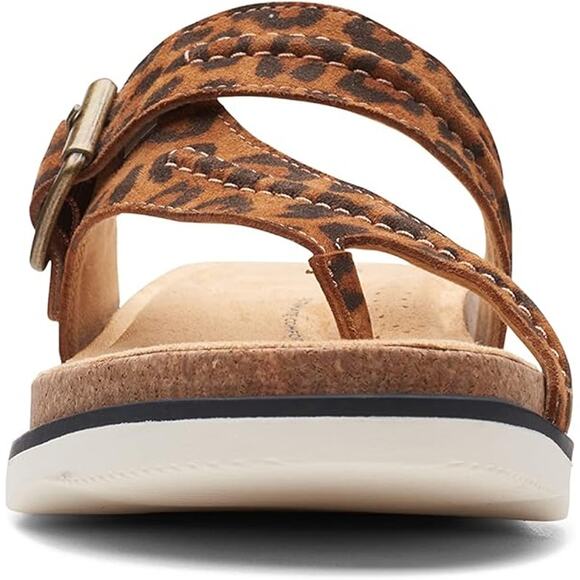 NWT Clarks Womens Brynn Madi Flat Sandal, Leopard Print Leather-Size 7 - Picture 5 of 6